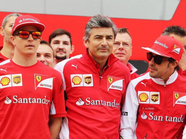 Titel-Bild zur News: Kimi Räikkönen, Marco Mattiacci, Fernando Alonso