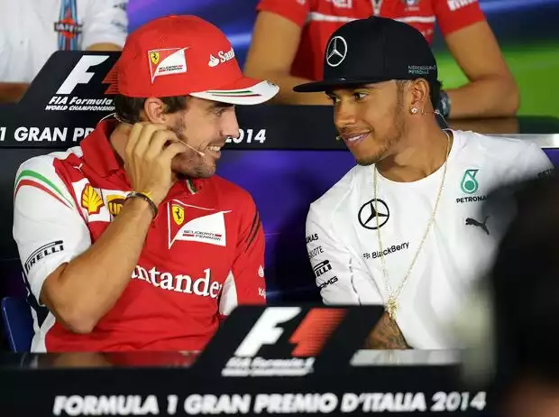Titel-Bild zur News: Fernando Alonso, Lewis Hamilton