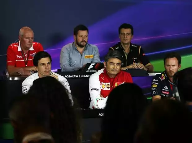 John Booth, Toto Wolff, Marco Mattiacci, Christian Horner Titel-Bild zur News: John Booth, Toto Wolff, Marco Mattiacci, Christian Horner