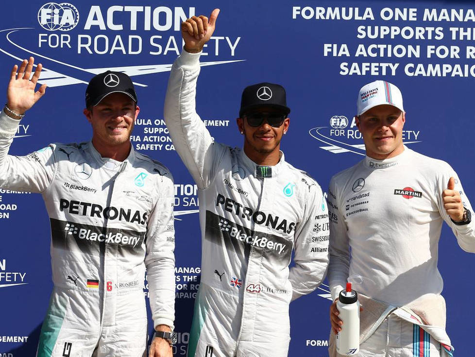 Lewis Hamilton, Nico Rosberg, Valtteri Bottas