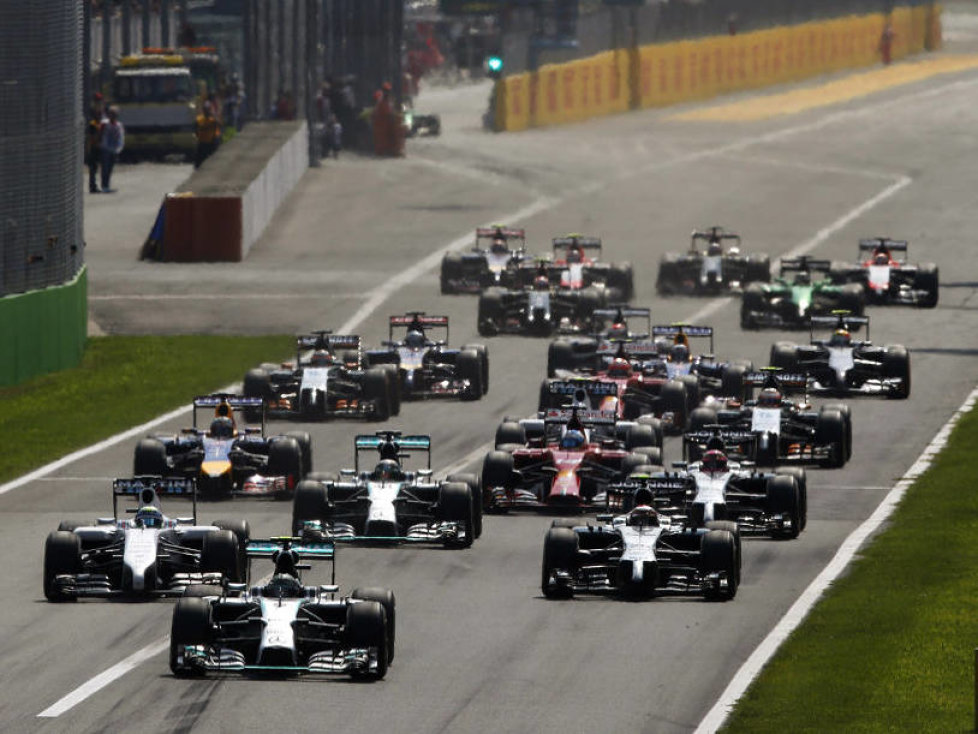 Nico Rosberg, Felipe Massa, Kevin Magnussen, Lewis Hamilton, Jenson Button