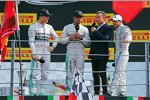 Nico Rosberg (Mercedes), Lewis Hamilton (Mercedes), Jean Alesi und Felipe Massa (Williams) 