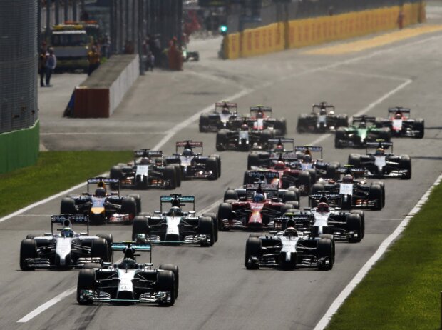 Nico Rosberg, Felipe Massa, Kevin Magnussen, Lewis Hamilton, Jenson Button