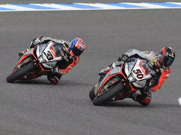 Marco Melandri, Sylvain Guintoli Titel-Bild zur News: Marco Melandri, Sylvain Guintoli