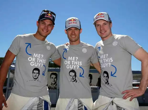 Titel-Bild zur News: Andreas Mikkelsen, Sebastien Ogier, Jari-Matti Latvala