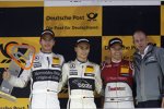 Christian Vietoris, Pascal Wehrlein (beide HWA-Mercedes) und Timo Scheider (Phoenix-Audi) 
