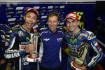 Valentino Rossi und Jorge Lorenzo (Yamaha) 