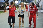 Fernando Alonso (Ferrari) mit Freundin Dascha Kapustina