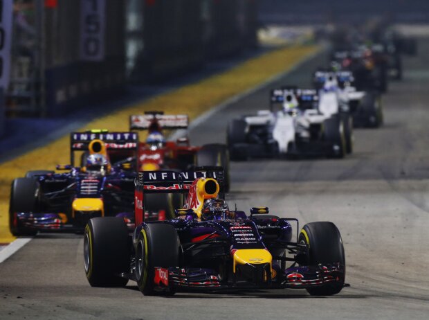 Titel-Bild zur News: Sebastian Vettel, Daniel Ricciardo, Fernando Alonso