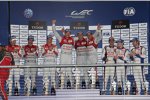 Tom Kristensen (Audi Sport), Lucas di Grassi, Loic Duval (Audi Sport), Andre Lotterer (Audi Sport), Marcel Fässler (Audi Sport), Benoit Treluyer (Audi Sport), Sebastien Buemi und Anthony Davidson (Toyota) 