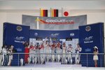 Tom Kristensen (Audi Sport), Lucas di Grassi, Loic Duval (Audi Sport), Andre Lotterer (Audi Sport), Marcel Fässler (Audi Sport), Benoit Treluyer (Audi Sport), Sebastien Buemi und Anthony Davidson (Toyota) 