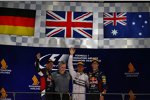 Lewis Hamilton (Mercedes), Sebastian Vettel (Red Bull) und Daniel Ricciardo (Red Bull) 