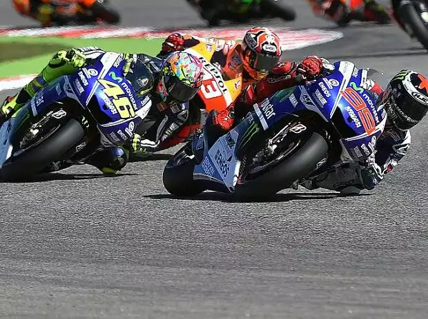 Jorge Lorenzo, Marc Marquez, Valentino Rossi Titel-Bild zur News: Jorge Lorenzo, Marc Marquez, Valentino Rossi