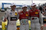 Marco Wittmann (RMG-BMW), Mike Rockenfeller (Phoenix-Audi) und Edoardo Mortara (Abt-Audi) 