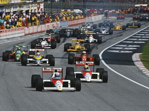 Alain Prost Ayrton Senna San Marino Imola Neustart 1989 Alain Prost Ayrton Senna San Marino Imola Neustart 1989