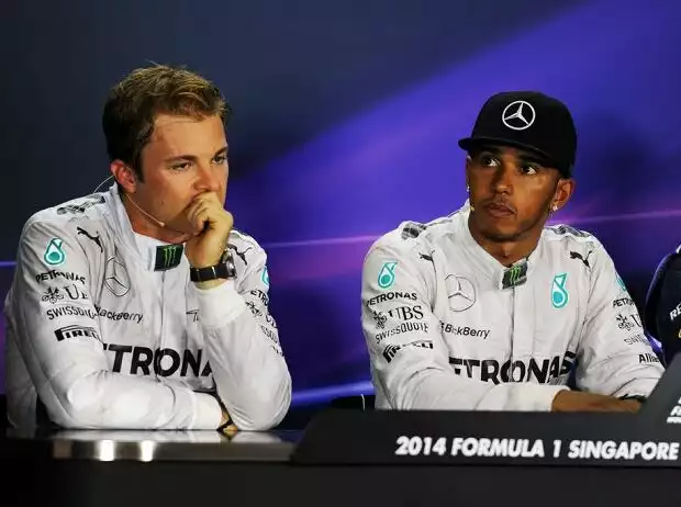 Titel-Bild zur News: Nico Rosberg, Lewis Hamilton, Daniel Ricciardo