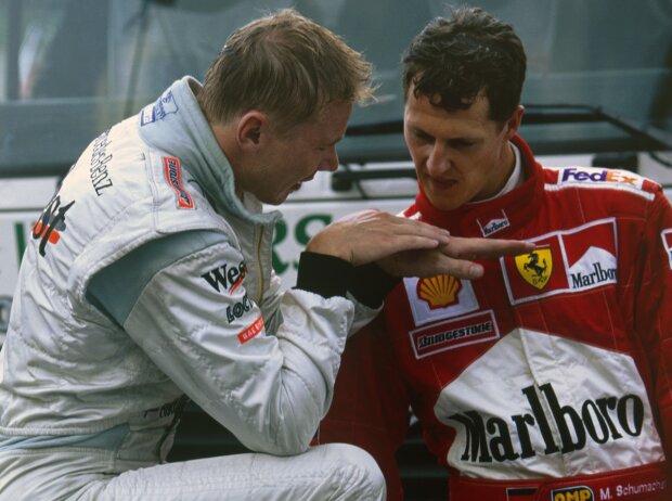 Titel-Bild zur News: Michael Schumacher, Mika Häkkinen, Ricardo Zonta