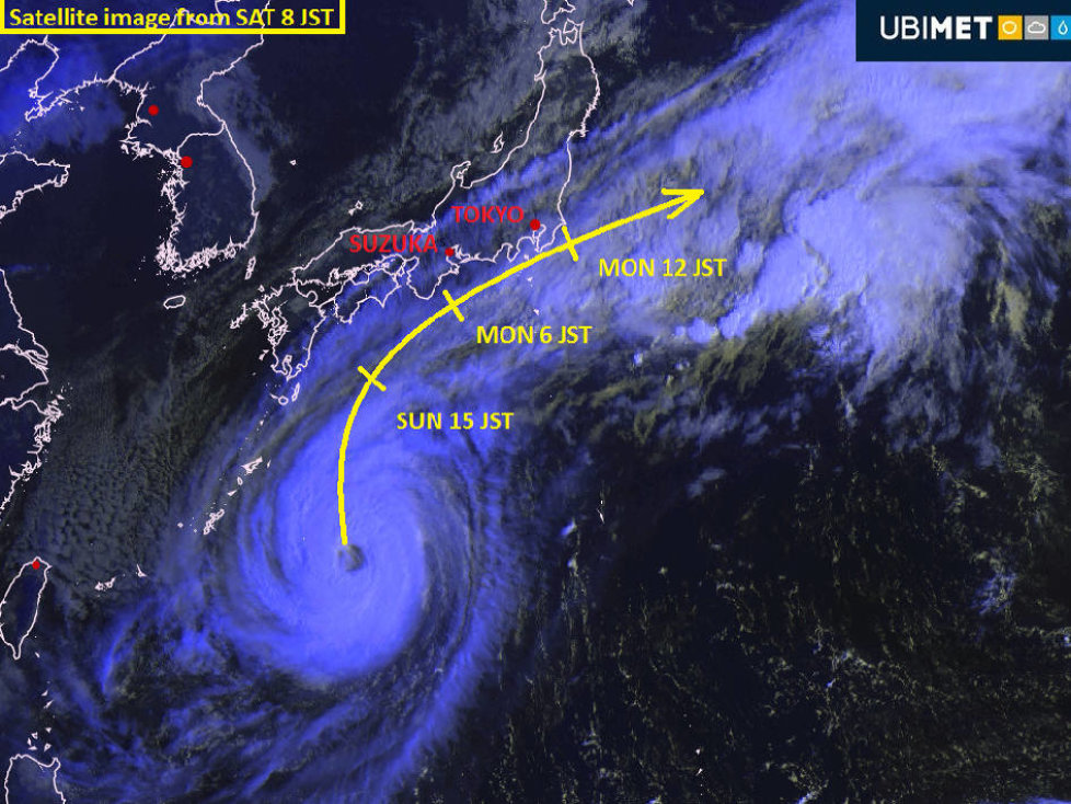 Satellitenbild Taifun Phanfone Suzuka UbiMet