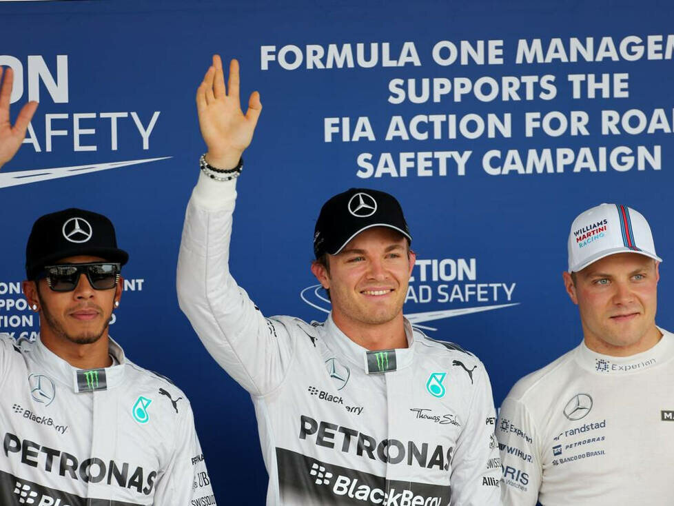 Lewis Hamilton, Nico Rosberg, Valtteri Bottas