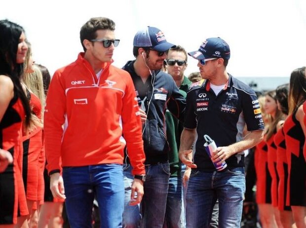 Titel-Bild zur News: Jules Bianchi, Jean-Eric Vergne, Sebastian Vettel
