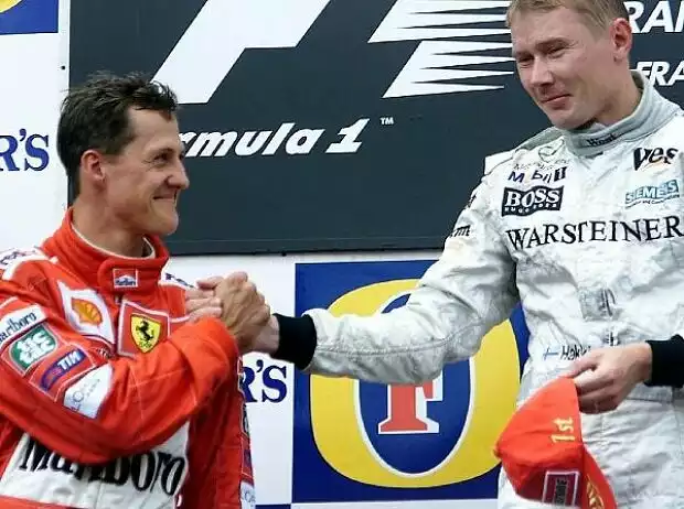 Michael Schumacher, Mika Häkkinen Titel-Bild zur News: Michael Schumacher, Mika Häkkinen