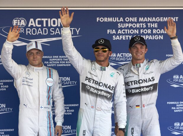 Titel-Bild zur News: Lewis Hamilton, Nico Rosberg, Valtteri Bottas