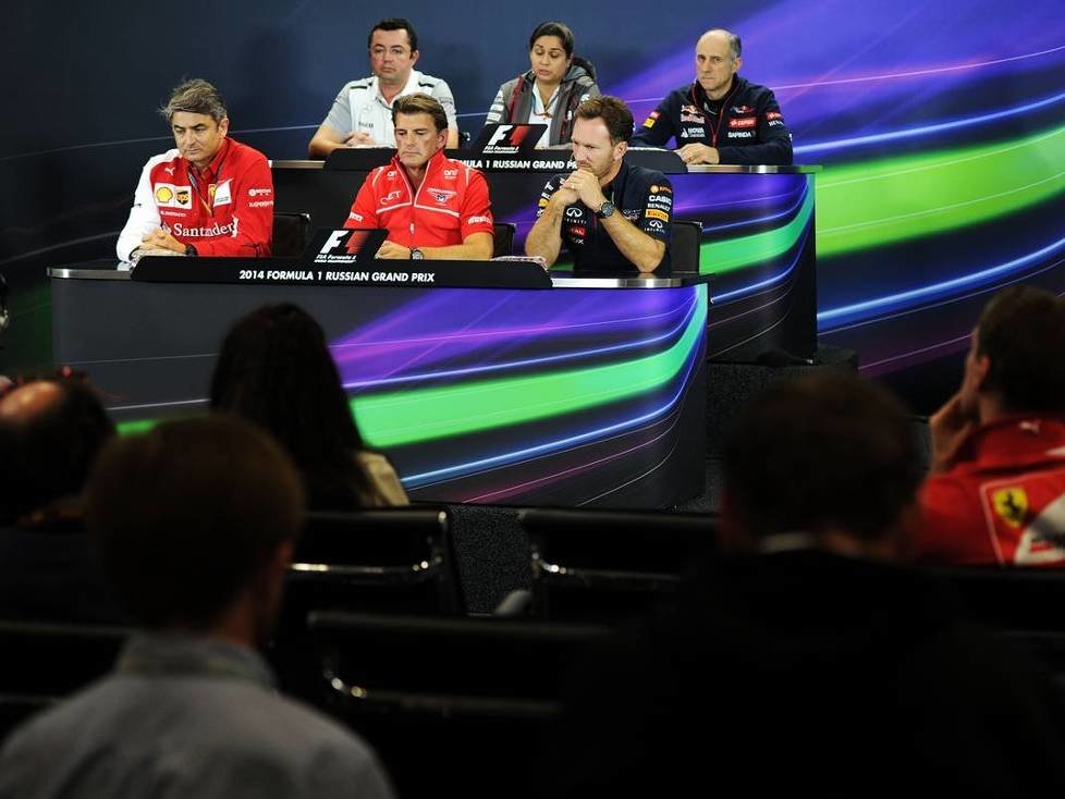 Eric Boullier, Monisha Kaltenborn, Franz Tost, Marco Mattiacci, Graeme Lowdon, Christian Horner