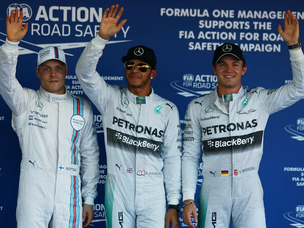 Lewis Hamilton, Nico Rosberg, Valtteri Bottas