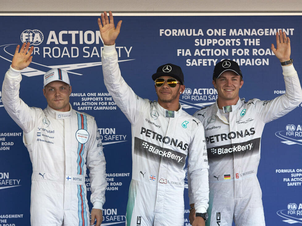 Lewis Hamilton, Nico Rosberg, Valtteri Bottas