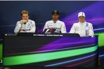 Nico Rosberg (Mercedes), Lewis Hamilton (Mercedes) und Valtteri Bottas (Williams) 