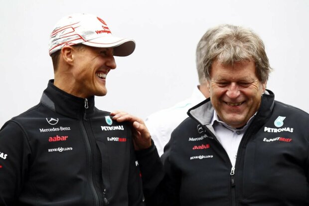 Michael Schumacher Norbert Haug Mercedes Mercedes AMG Petronas Formula One Team F1 ~Michael Schumacher und Norbert Haug ~ 