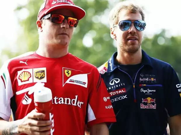 Titel-Bild zur News: Kimi Räikkönen, Sebastian Vettel