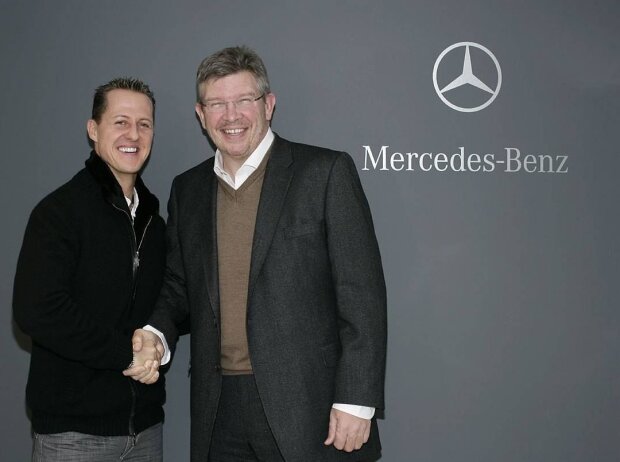 Michael Schumacher, Ross Brawn Michael Schumacher, Ross Brawn