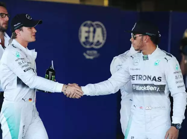 Titel-Bild zur News: Nico Rosberg, Lewis Hamilton
