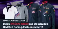 Alles was der Red-Bull-Fan begehrt: Jetzt in unserem Fanshop bis zu 90 Euro Rabatt sichern!