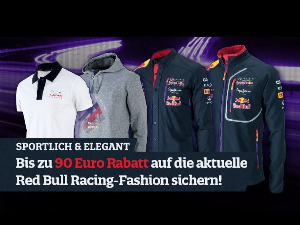 Alles was der Red-Bull-Fan begehrt: Jetzt in unserem Fanshop bis zu 90 Euro Rabatt sichern!
