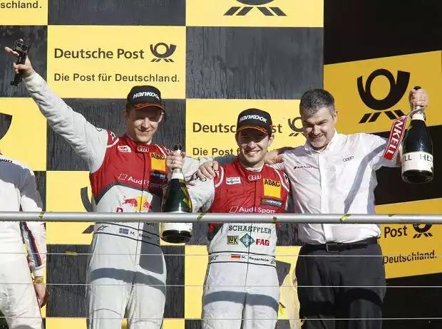 Titel-Bild zur News: Mattias Ekström, Mike Rockenfeller, Dieter Gass