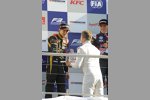 Esteban Ocon, David Coulthard und Max Verstappen 