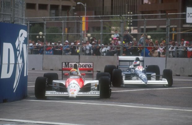 Jean Alesi McLaren McLaren Mercedes F1 ~Ayrton Senna (McLaren) und Jean Alesi (Tyrrell) in Phoenix 1990~ 
