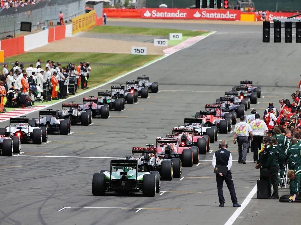 Startaufstellung Silverstone