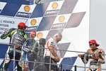 Valentino Rossi, Jorge Lorenzo und Marc Marquez 