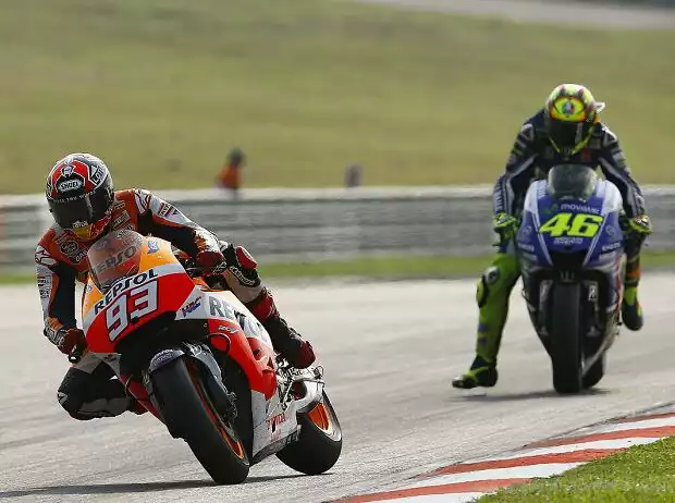 Titel-Bild zur News: Marc Marquez, Valentino Rossi