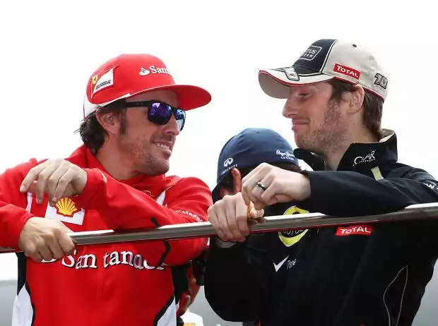 Fernando Alonso, Romain Grosjean Titel-Bild zur News: Fernando Alonso, Romain Grosjean