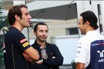 Jean-Eric Vergne (Toro Rosso) und Felipe Massa (Williams) mit Nicolas Todt