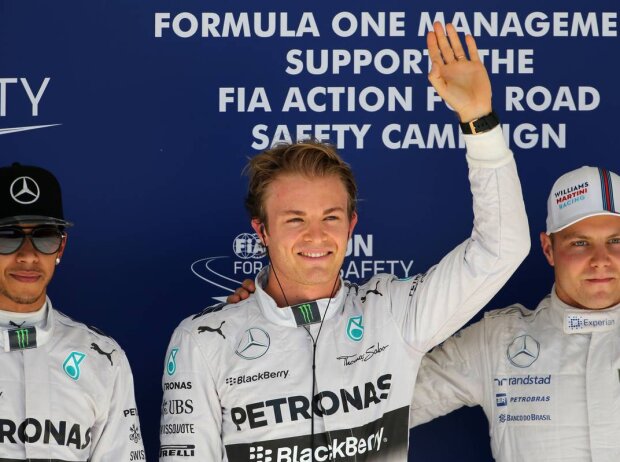 Titel-Bild zur News: Lewis Hamilton, Nico Rosberg, Valtteri Bottas