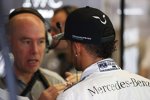 Jock Clear und Lewis Hamilton (Mercedes) 