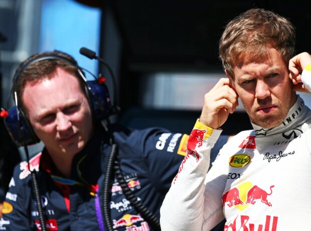 Christian Horner, Sebastian Vettel Christian Horner, Sebastian Vettel