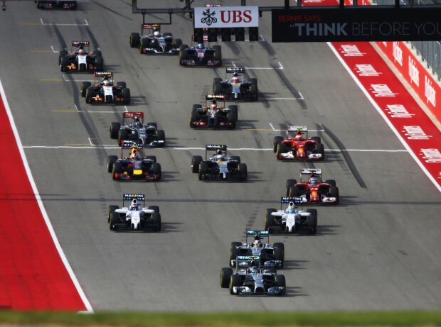 Titel-Bild zur News: Nico Rosberg, Lewis Hamilton, Felipe Massa, Valtteri Bottas