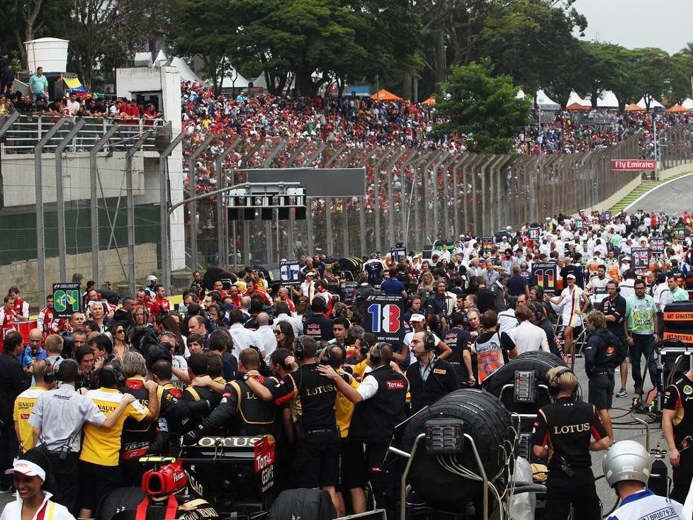 Startaufstellung Sao Paulo