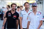 Jean-Eric Vergne (Toro Rosso), Jenson Button (McLaren) und Adrian Sutil (Sauber) 